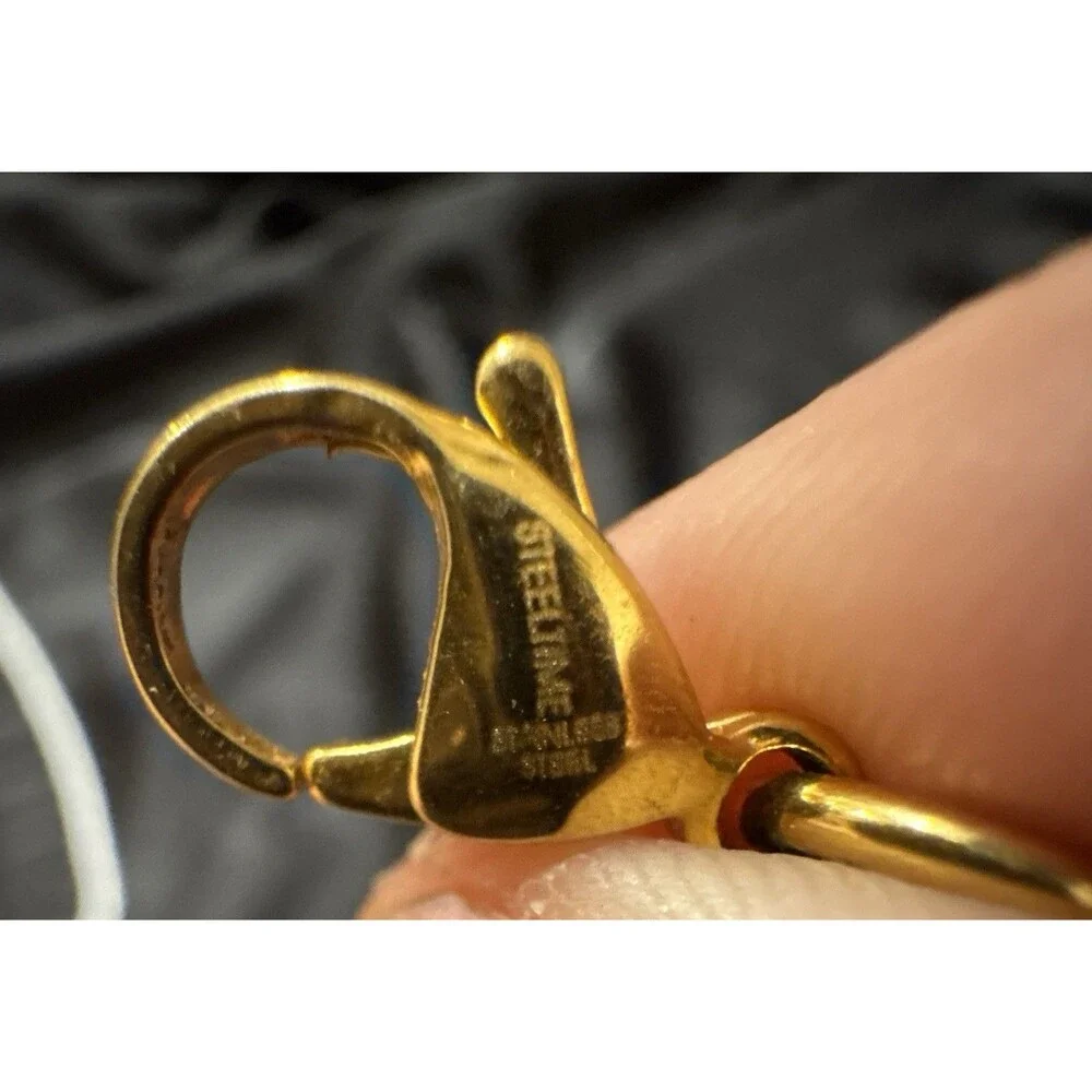 Steeltime Classic Figaro 18K Gold Plated Stainless Steel Bracelet 8mm 8.5”